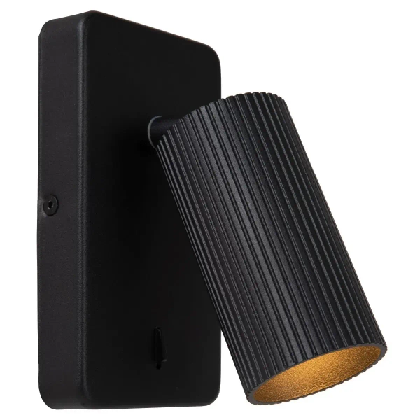 Ścienna lampka z regulacją CLUBS 09239/11/30 Lucide do salonu tubka czarny