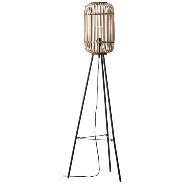 Podłogowa lampa do salonu Woodrow 93776/20 bambus beżowy czarny