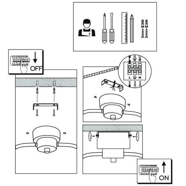 Potrójna lampa wisząca Mahaka 5174 Shilo salonowa z bawełny czarna