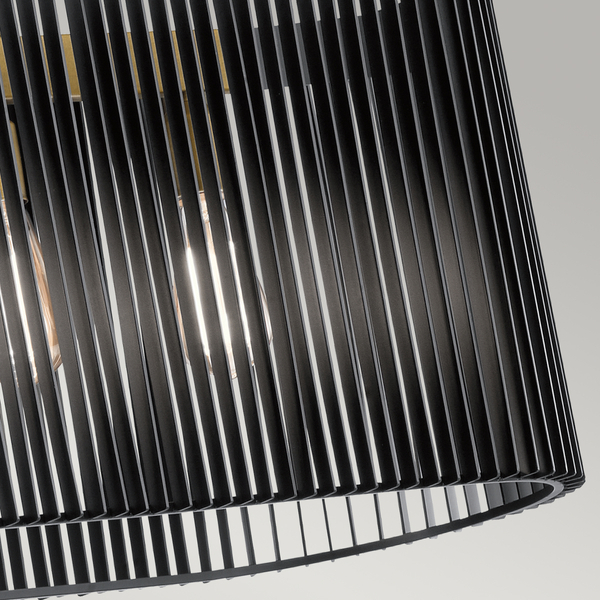 Lampa wisząca podłużna QN-LINARA-ISLE-BK czarna mosiądz
