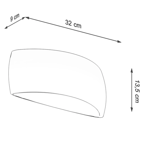 Ceramiczna lampa ścienna SL.1025 półokrągła do salonu biała