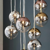 Zwisająca lampa wielopunktowa Paloma 98115 Endon kule chrom złoty przezroczysty