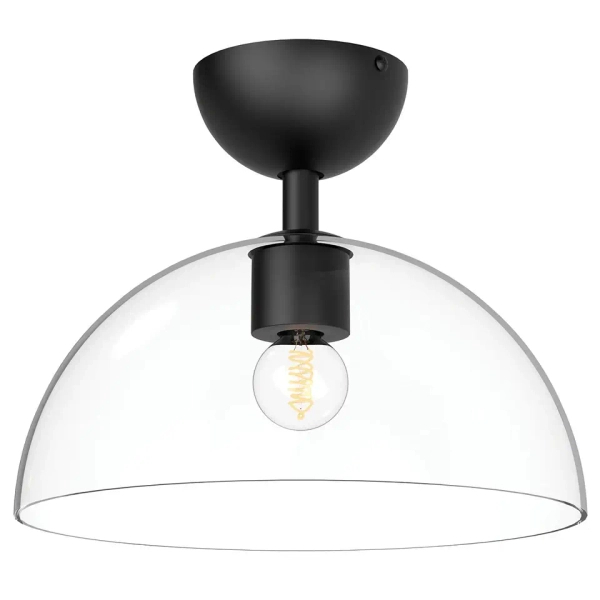 Lampa sufitowa na korytarz Jude ALM-JUDE-SF-MB-CL szklana czarna