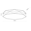 Geometryczny plafon do salonu Kantoor 4227 TK Lighting tkaninowy czarny