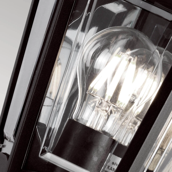 Kinkiet zewnętrzny KINSALE-FLUSH Elstead latarenka czarna