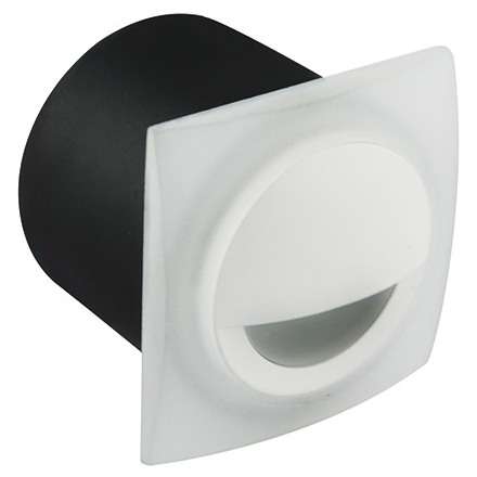 Wpuszczana LAMPA ścienna KAMI LED 3,5W 5700K 03124 Ideus kwadratowa OPRAWA schodowa IP44 biała