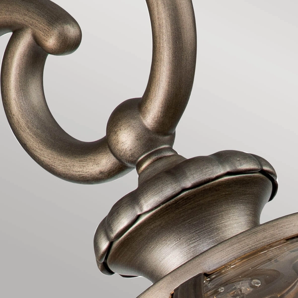 Kulisty kinkiet przed dom Halleron KL-HALLERON-2M-BU Kichler IP44 przezroczysty brąz