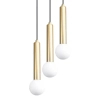 Zwisająca lampa do sypialni Filano PND-33574-3-GD tuby złote