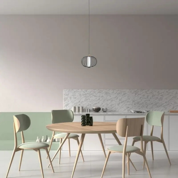 Kulista lampa wisząca Rabel PND-344221-1-BK LED 5W 3000K nad stół czarny