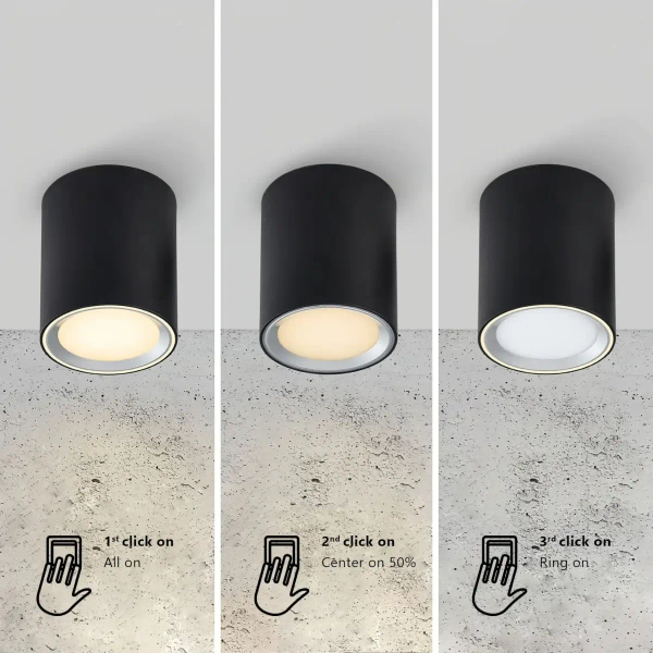 Przysufitowa lampa LANDON 2110670103 LED 6,5W 2700K IP44 tuba czarny