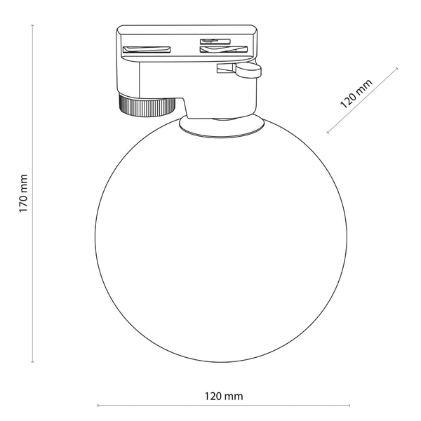 Oprawa systemu szynowego 1-fazowego Tracer 4924 TK Lighting kula bursztynowa