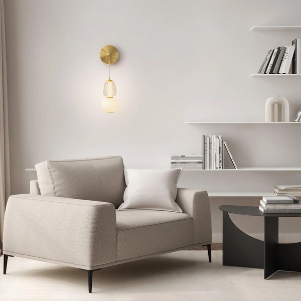 Kinkiet ścienny sypialniany ARROYOS LE44493 LED 18W 3000K biały złoty