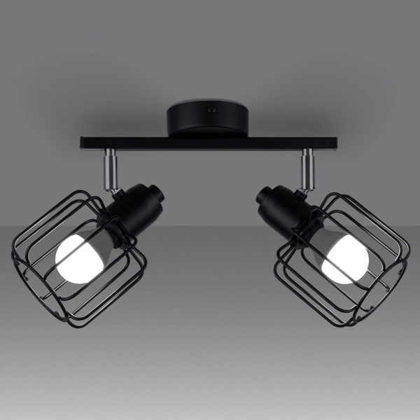 Sufitowa lampa Beluci SL.1115 Sollux reflektorki druciane czarna
