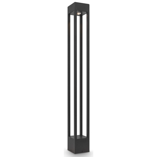 Ogrodowa lampa słupek Elbe O424FL-L10GF Maytoni LED 10W 3000K klatka IP65 grafit
