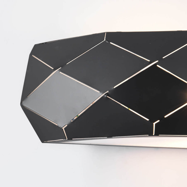Kinkiet LAMPA ścienna REUS LP-8069/1W BK Light Prestige półokrągła OPRAWA geometryczna przyścienna czarna