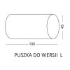 Podtynkowa lampa schodowa Lesel 001 L 100101108 Elkim LED 1W 3000K srebrna