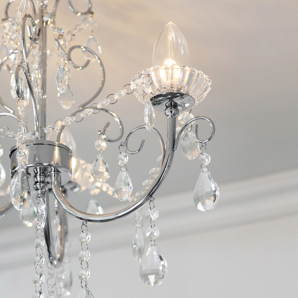 Żyrandol glamour kryształ Tabitha 61251 Endon łazienkowy IP44 chrom