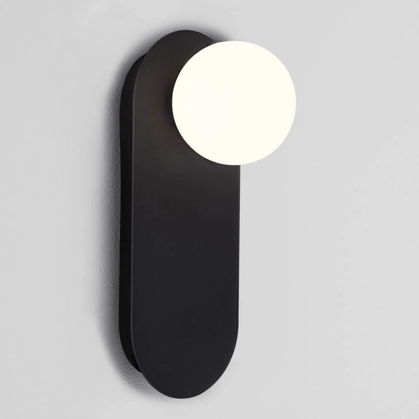 Nowoczesny kinkiet na ścianę ALTOS LE44369 kulisty do salonu czarny biały