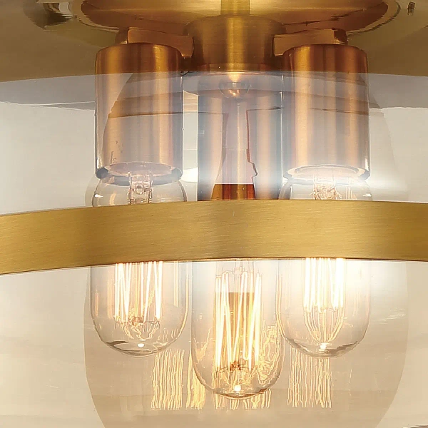 Retro lampa sufitowa Nottingham QN-NOTTINGHAM-F-L-AB szklana mosiądz