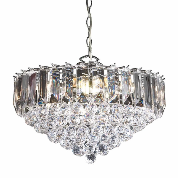 Lampa wisząca glamour Fargo FARGO-18CH kryształowa chrom przezroczysta