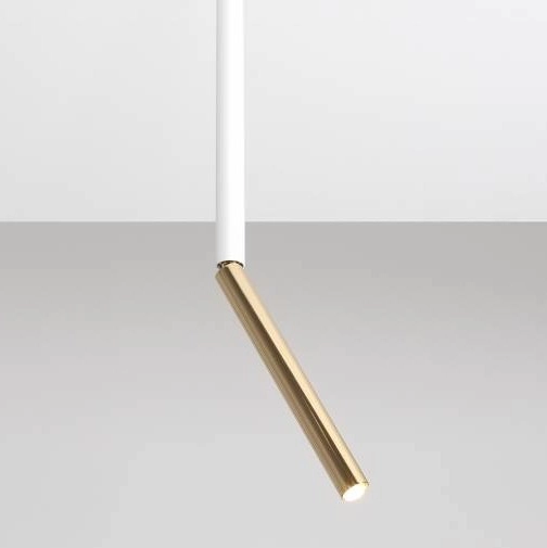 Nowoczesna lampa sufitowa STICK 1067PL_G_M Aldex tuba regulowana złota