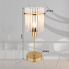 Stołowa lampka glamour GORLEY 15698TM szklana na komodę złota