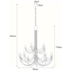 Żyrandol LAMPA wisząca Perseo K-3523 Kaja pałacowa OPRAWA metalowa ZWIS świecznikowy czarny