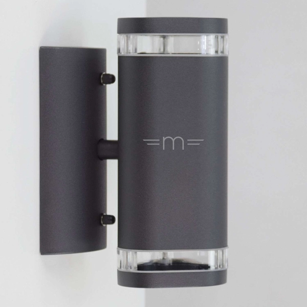 Elewacyjna LAMPA zewnętrzna NOELL 238 Italux IP44 ścienna OPRAWA kinkiet do ogrodu tuba outdoor grafitowa