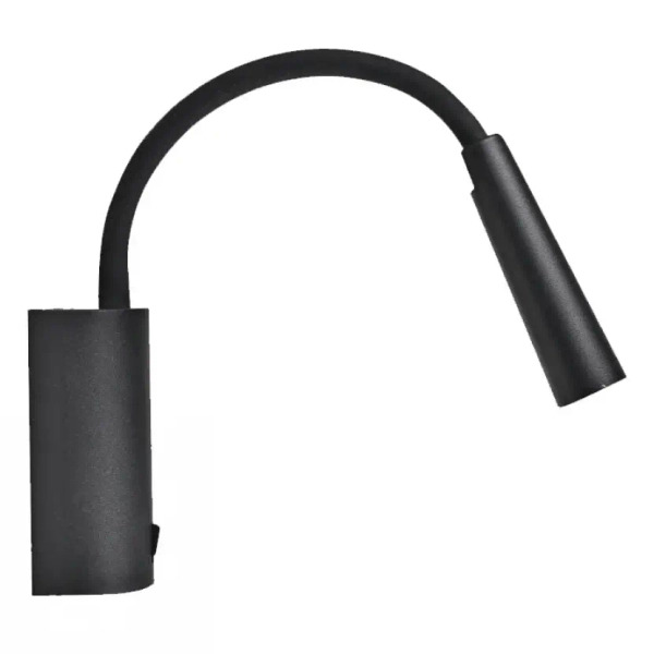 Biurowa lampka ścienna H72 LED 3W 3000K do czytania na peszlu czarny