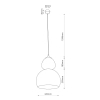 Ceramiczna lampa wisząca Tigali beżowa 5241 1xE27 kopułowa