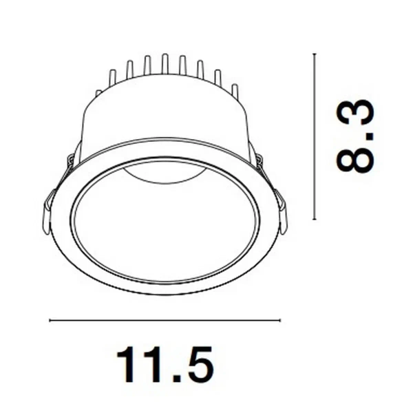 Lampa podtynkowa sufitowa ARAMIEL LE65119 20W 3000K oczko białe