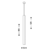 LAMPA wisząca DOHA 5701 Shilo metalowa OPRAWA okrągły ZWIS tuba czarna