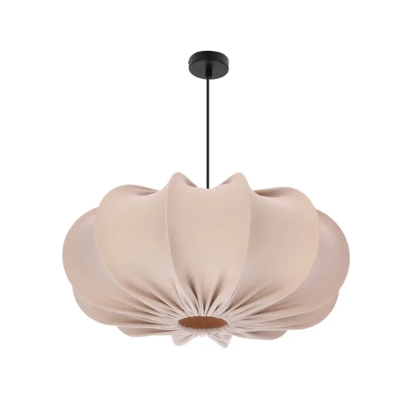 Tkaninowa wisząca lampa CAFEE beżowa 31-42019 1xE27 abażur do salonu