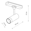 1-obwodowa lampa szynowa 11340 LED 5W 4000K czarny