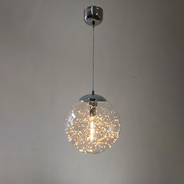 LAMPA wisząca GLAMOUR LA068/P_C LED 40W szklana OPRAWA dekoracyjny zwis glamour przezroczysty