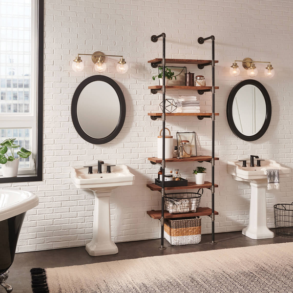 Potrójna lampa ścienna Poppy QN-POPPY3-HB-BATH do łazienki IP44 mosiądz
