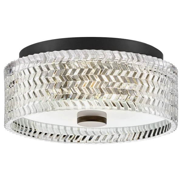 Glamour sufitowa lampa Elle HK-ELLE-F-S-BK kryształowa czarna