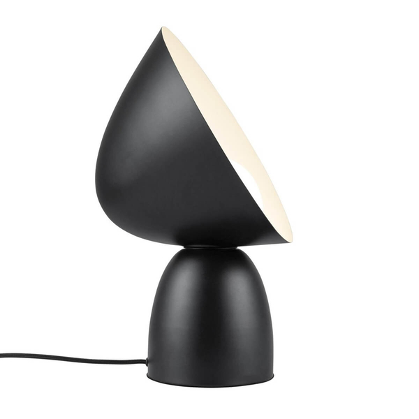 Metalowa lampa stołowa Hello 2220215003 z wtyczką czarna biały