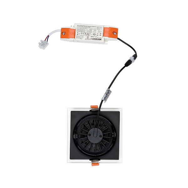 Wpust LAMPA sufitowa DIA 8722 Nowodvorski metalowa OPRAWA kwardatowa LED 18W 3000K schodowa biała czarna