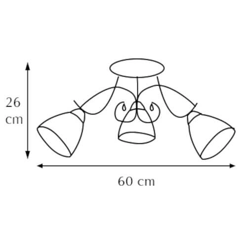 Szklana lampa przysufitowa 8962/3 8C crystals chrom
