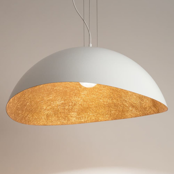 Lampa zwisowa SOLARIS 40622 Sigma kopułowa biała miedziana