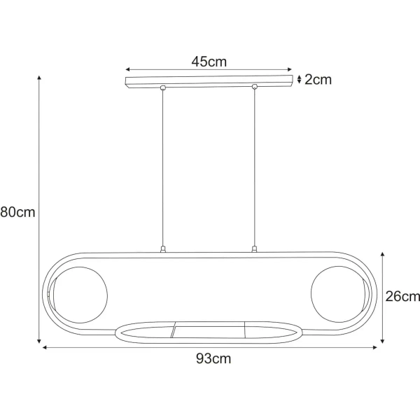 Lampa wisząca Finsestra K-4961 doniczka balls biała czarna