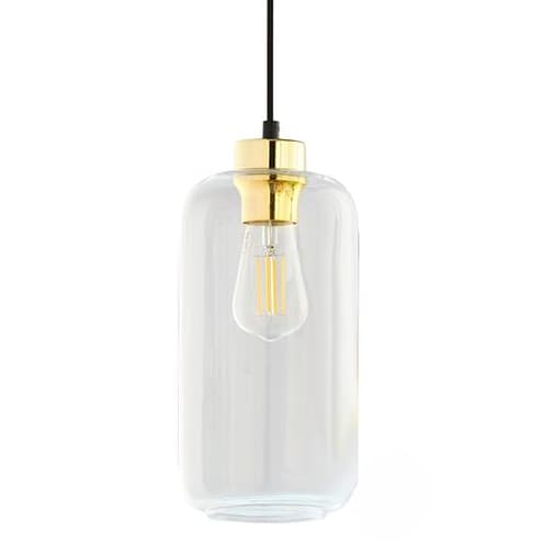 Owalna lampa wisząca salonowa Marco 6036 TK Lighting szklana przezroczysta