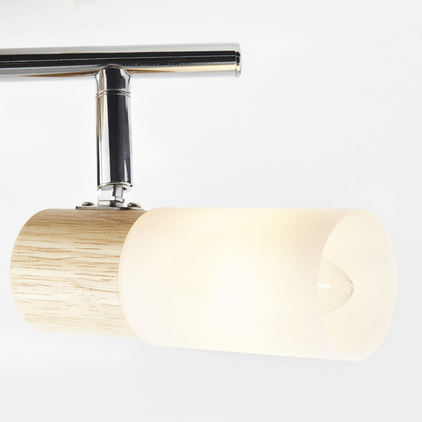 Regulowana lampa natynkowa Babsan 51413/50 tuba drewno biały