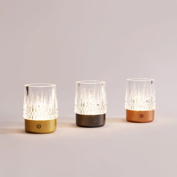 Bezprzewodowa lampka stołowa CRYSTAL NHTD-N08-G LED 1W 3000K IP44 złota