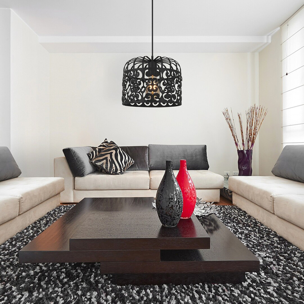 LAMPA wisząca ALESSANDRA 2156 Rabalux metalowa OPRAWA ażurowy zwis vintage czarny