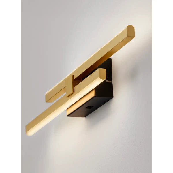 Metalowa lampa ścienna FELVIRA LE45466 LED 12W 3200K listwy złote czarne