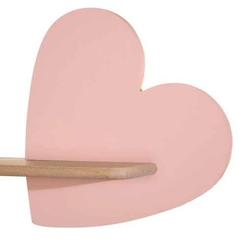 Lampa ścienna HEART 21-84569 z półką LED 5W 4000K serce różowe drewno
