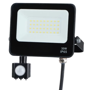 Garażowy halogen EKN1626 LED 30W 4000K PIR prostokątny IP65 czarny