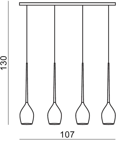 Loftowa lampa wisząca Izza jadalniana biały połysk czarna